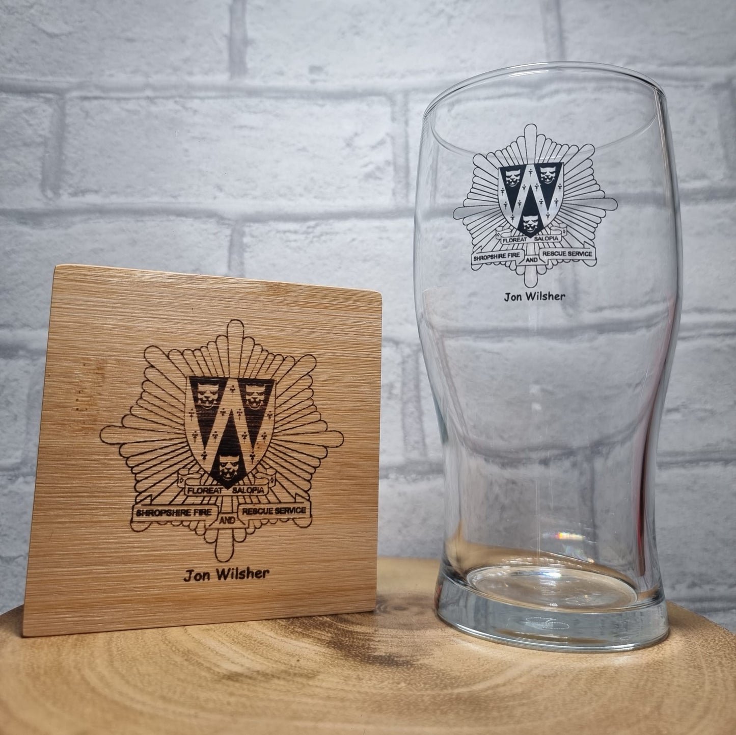 fireman retirement gift new recruit fire fighter beer glas