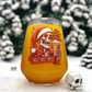 Personalised Santa Skull Skeleton Xmas Beer Glass - Christmas Gift Idea - Option to add a Engraved Coaster