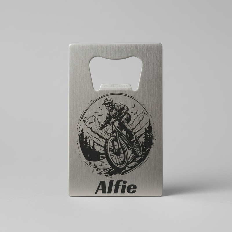 Personalised Mountain Bike Bar Blade | Laser Engraved Gift First Glass Designs