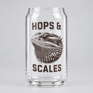 Bearded Dragon Beer Glass | Custom Text Gift First Glass Designs