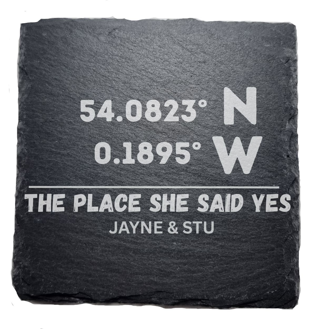 2x Personalised Co-ordinates Coasters