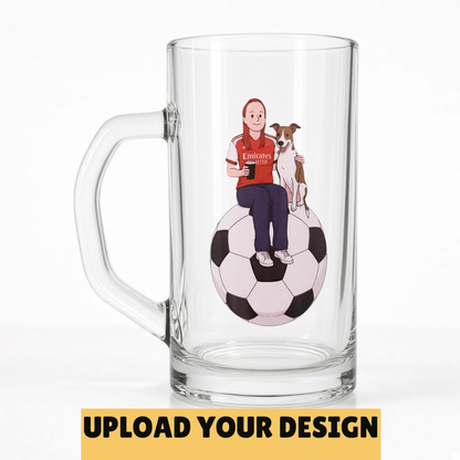 Personalised Prost Glass Beer Mug | Upload Your Own Design 640ml Large Gift First Glass Designs