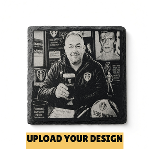 Personalised Photo Slate Coasters - Custom Photo Coaster - Gift For Him or Her - Housewarming Gift - Birthday, Anniversary Gift First Glass Designs