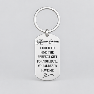 Personalised Keyring for Her | Mum Auntie Nan | Laser Engraved First Glass Designs