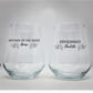 Bridal Party Personalised Wedding Couples Champagne Toasting Glassware - Bride, Bridesmaid, Maid Of Honour, Mother Of The Bride, Custom Classy Wedding Favour Glassware Gift