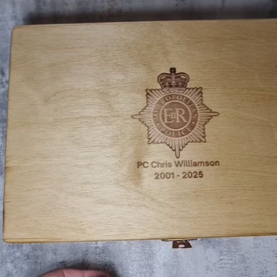 Product video — personalised police officer gift set for retirement or new recruit
