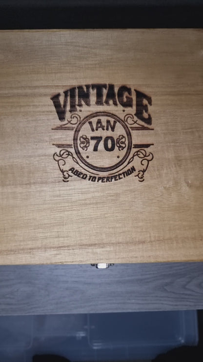 Vintage Stemmed Personalised Wine Glass In Presentation Box, Aged to Perfection, Best Gift Ideas, 18th 21st 30th 40th 50th 60th Birthday