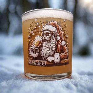 Personalised Hipster Santa Beer Glass - Father Christmas Festive Beer Tankard Glass - Gift Idea for Dad, Brother, Boyfriend FirstGlassDesigns