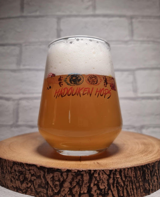 Street Fighter Retro Gift Idea 'Hadouken Hops' Custom Beer Glass