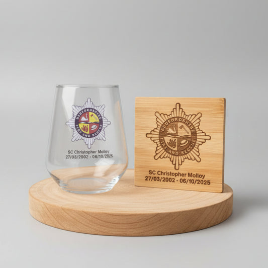 Fire Service Retirement Present – Custom Engraved Gift Set for Firefighters