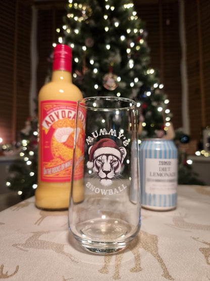Personalised Festive Christmas Animal Pint Beer Glass