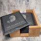 personalised custom laser engraved set of 6 coasters