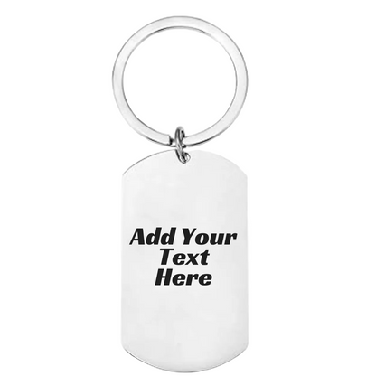 Personalised Skiing Keyring | Custom Skier Gift Stainless Steel UK