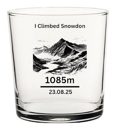 Personalised ‘I Climbed Snowdon’ Glass – Add Name & Date