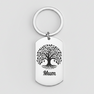 Personalised Engraved Tree of Life Keyring – A Meaningful Gift for Mum First Glass Designs