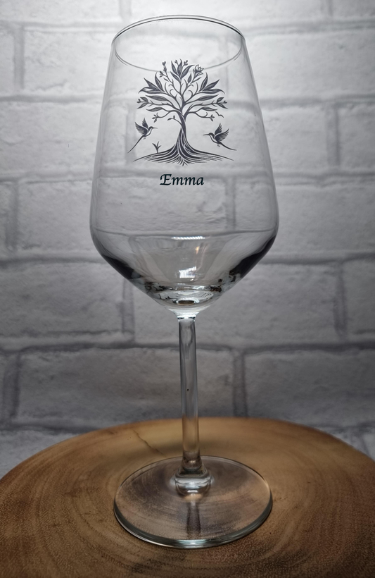 Personalised / Custom Wine Glass - Tree of Life - Perfect Gift for Friend / Girlfriend