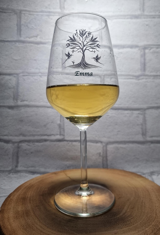 Personalised / Custom Wine Glass - Tree of Life - Perfect Gift for Friend / Girlfriend