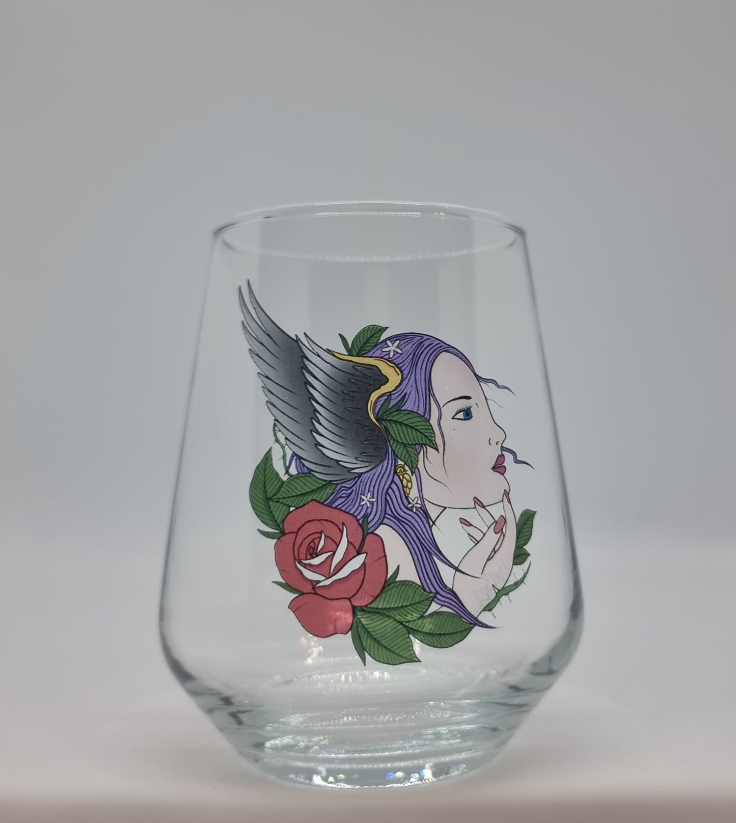 Allegra Glass with Gypsy Girl Print - Premium Quality Glassware for Elegant Occasions