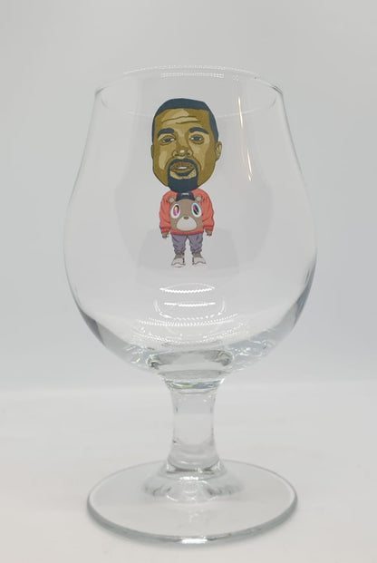 Kanye Dropout Bear Craft Beer Glass