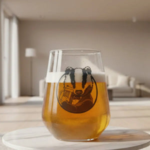 Custom Fox & Badger / His & Hers Beer Tumbler Wine Glassware - Perfect Gift Idea for Boyfriend / Girlfriend / Husband / Wife / Wedding / Anniversary FirstGlassDesigns