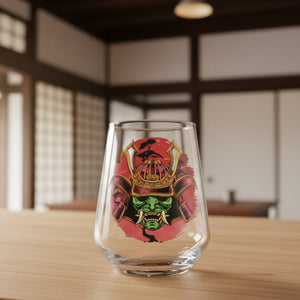 Japanese Samurai Shogun Warrior Mask Allegra Glass First Glass Designs