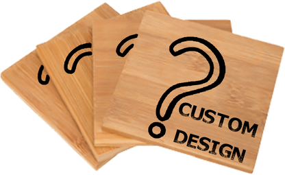 Personalised Bamboo Engraved Drinks Coaster