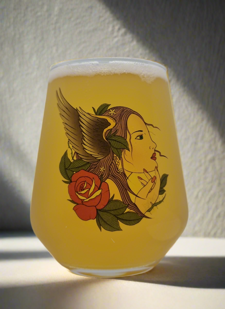 Allegra Glass with Gypsy Girl Print - Premium Quality Glassware for Elegant Occasions